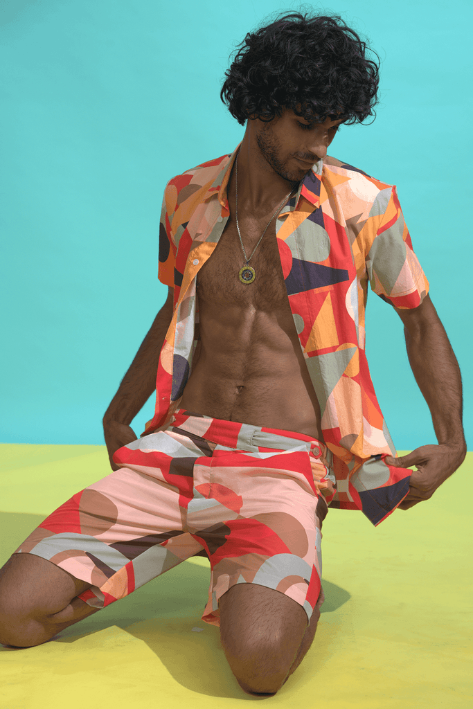 ABSTRACT PRINT SHIRT - dash and dot dash and dot