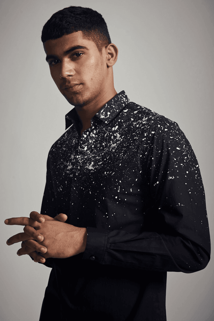 HAND PAINTED SHIRT - dash and dot dash and dot