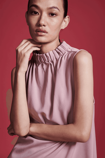 RUCHED NECK BASIC - dash and dot