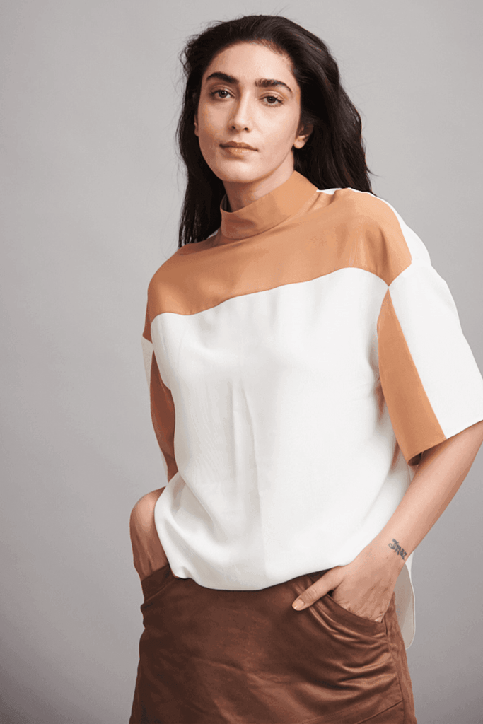 COLOUR BLOCK BLOUSE - dash and dot dash and dot