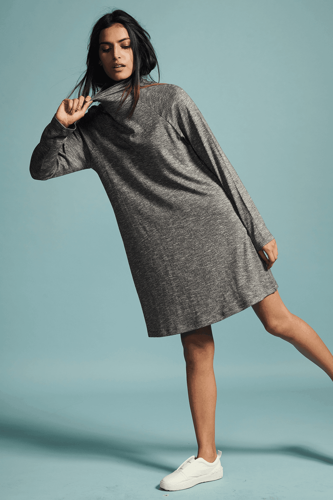 COSY GREY DRESS - dash and dot dash and dot