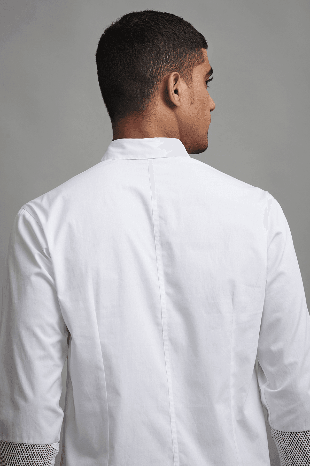 MESH CUFF SHIRT - dash and dot