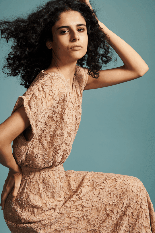 NUDE LACE MAXI - dash and dot dash and dot