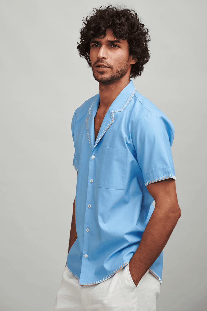 BLANKET STITCH SHIRT - dash and dot dash and dot