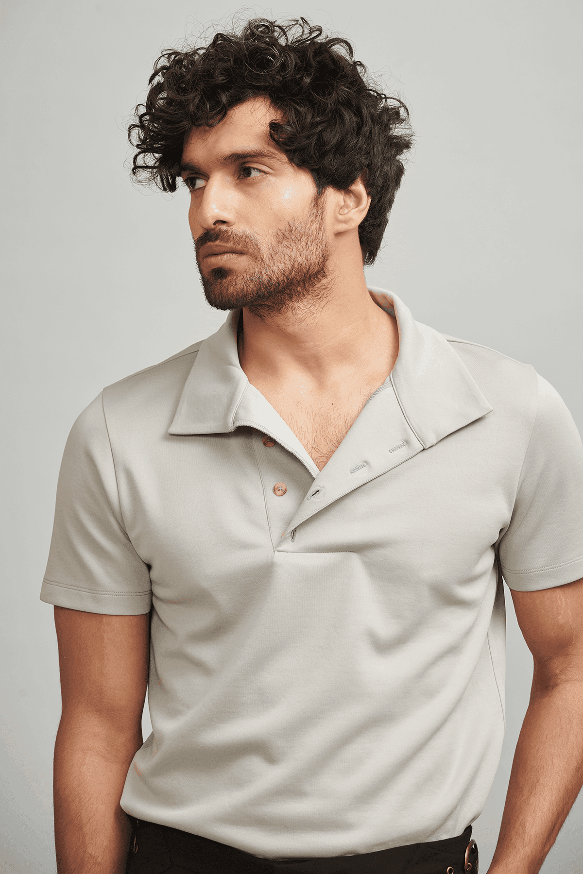 OFF CENTER PLACKET POLO - dash and dot