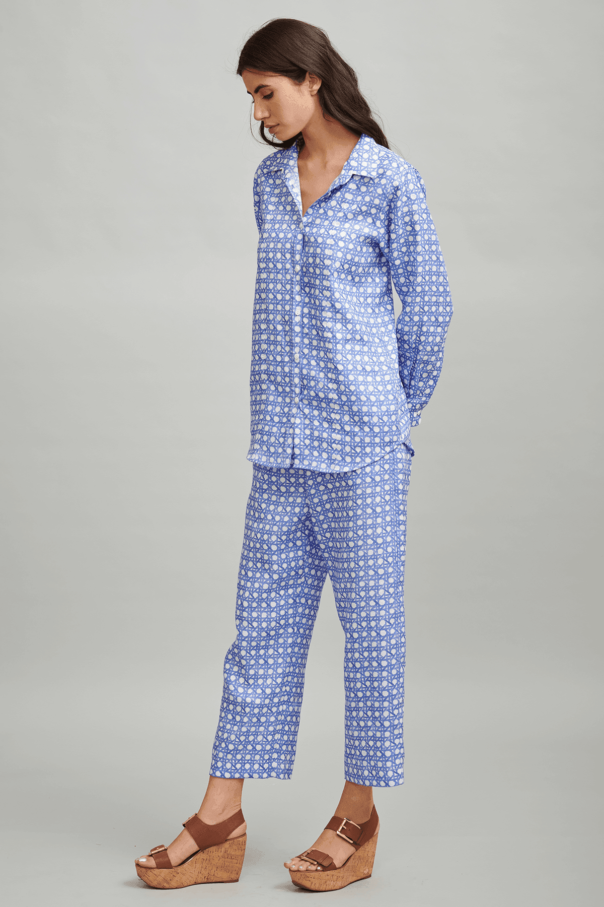 CANING PRINT LINEN PANT - dash and dot