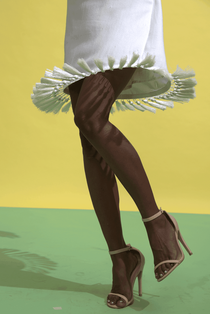 MIRROR MOTIF TASSLE DRESS - dash and dot dash and dot