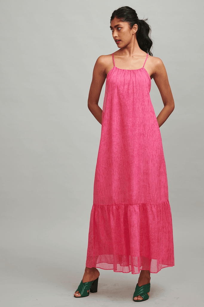 TEXTURED PINK CHIFFON MAXI - dash and dot dash and dot