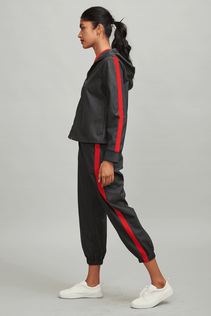 RED STRIPE TRAVEL PANT - dash and dot dash and dot