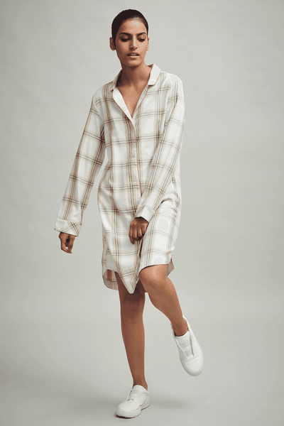 PLAID SHIRT DRESS - dash and dot