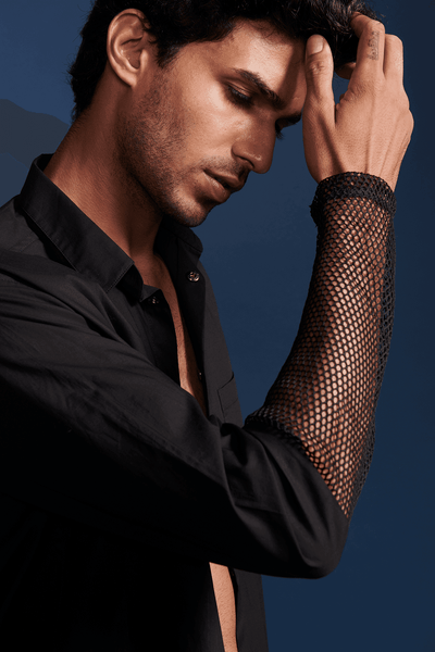 MESH CUFF SHIRT - dash and dot
