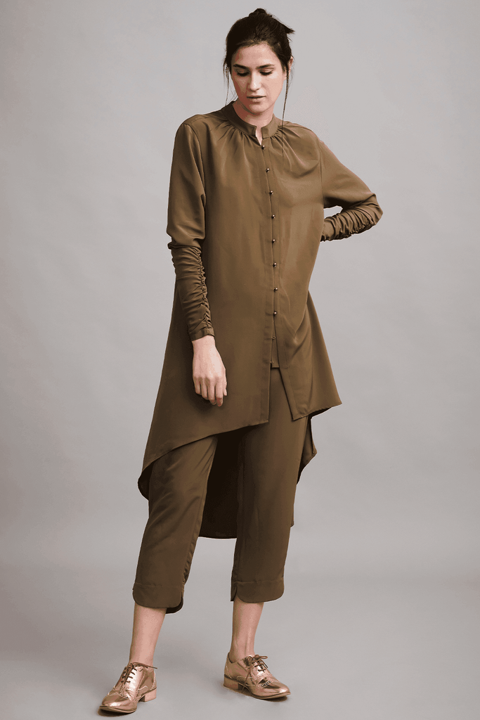 MILITARY GREEN TAPERED PANTS - dash and dot dash and dot