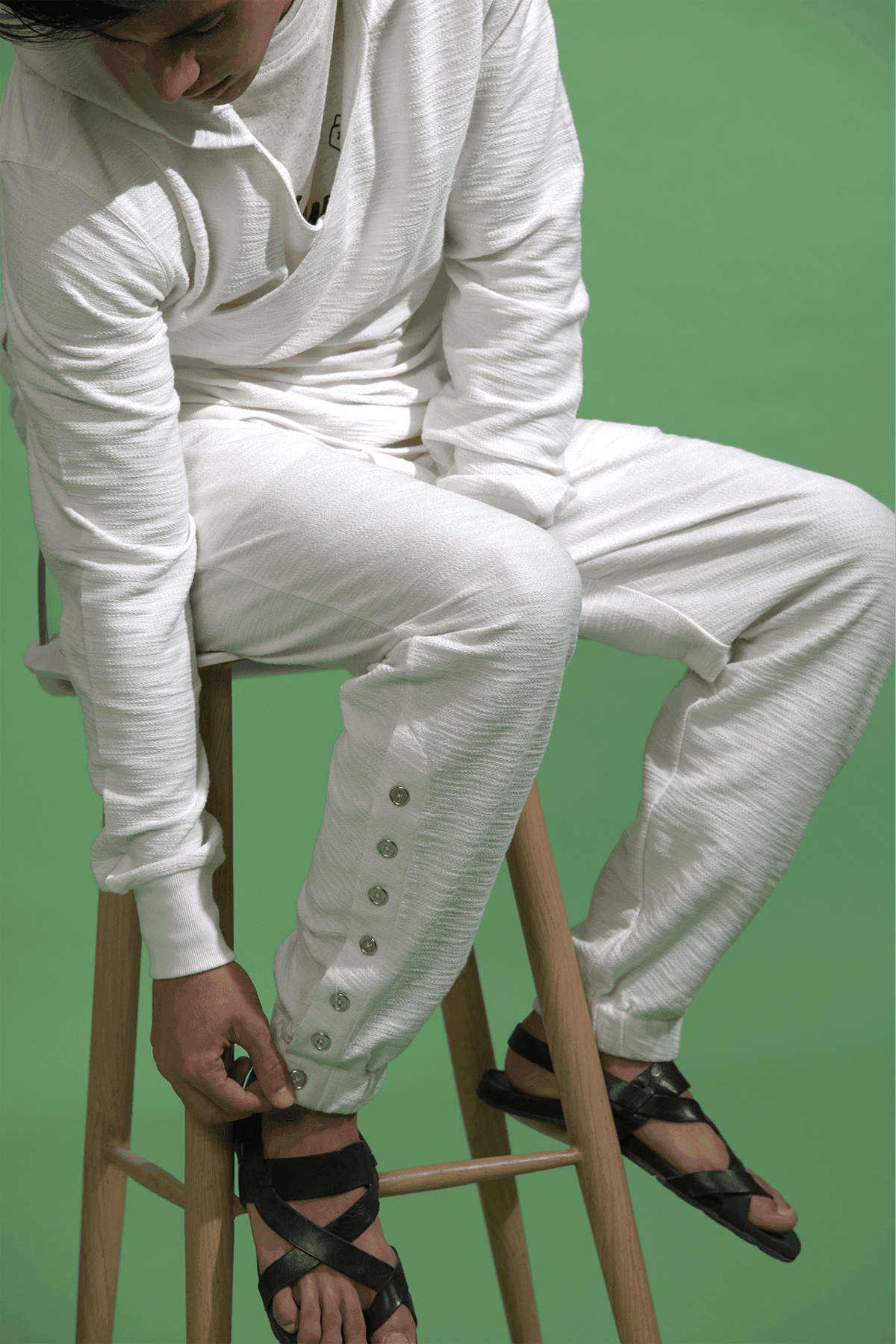BUTTON CUFF JOGGER - dash and dot