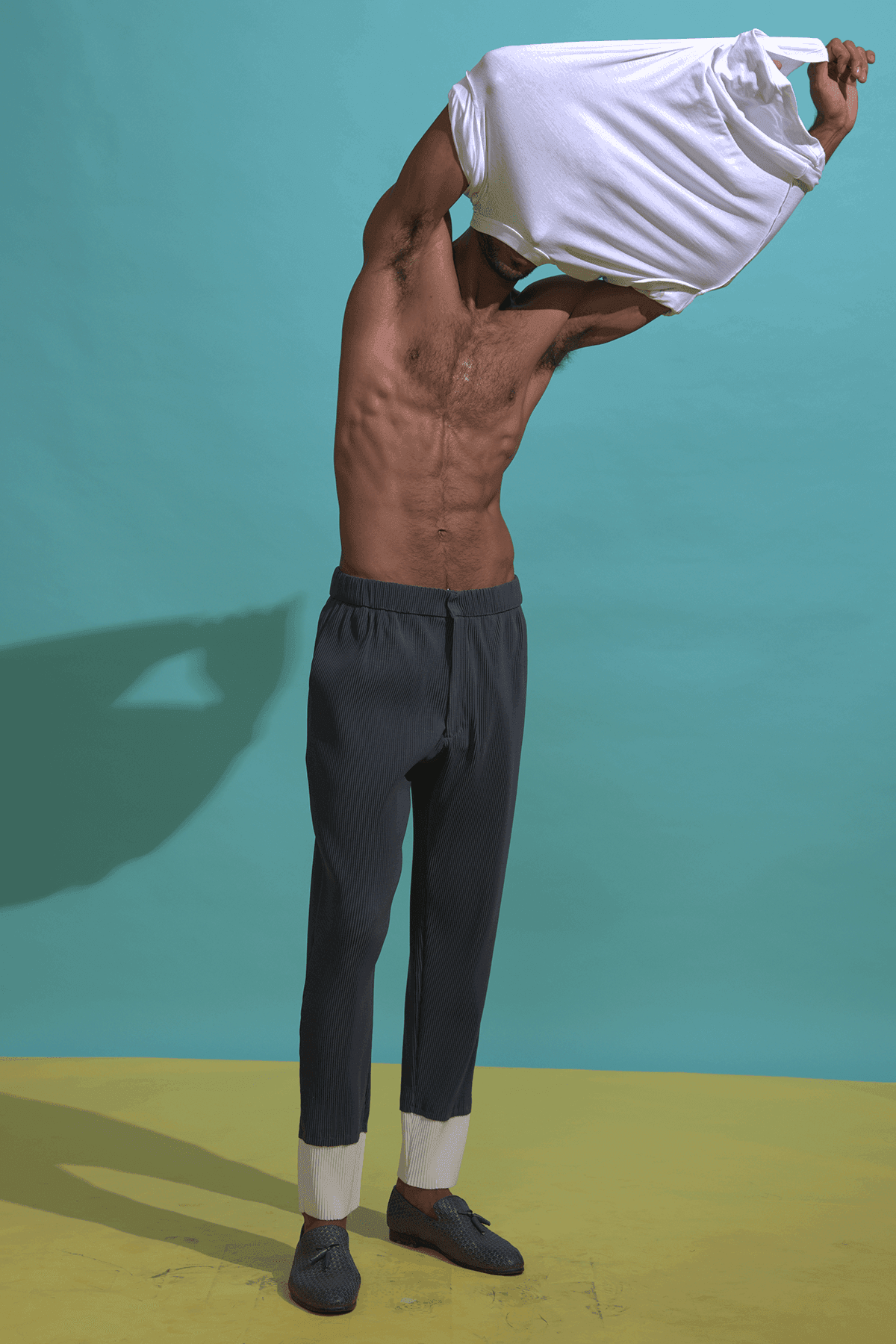 PLEATED BLOCK PANT - dash and dot
