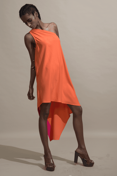 CONTRAST PANEL DRESS - dash and dot