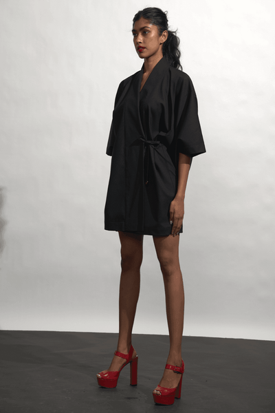 LINEN KIMONO DRESS - dash and dot