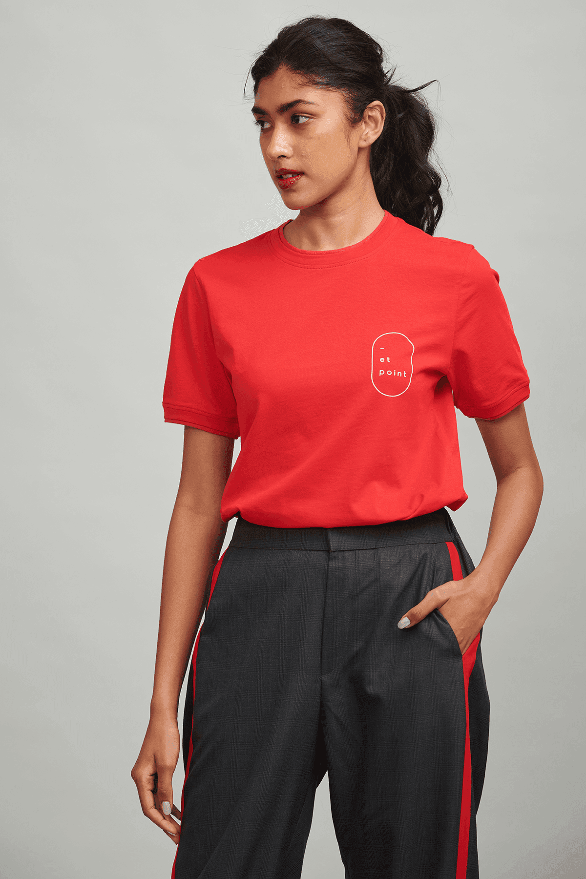 RED STRIPE TRAVEL PANT - dash and dot