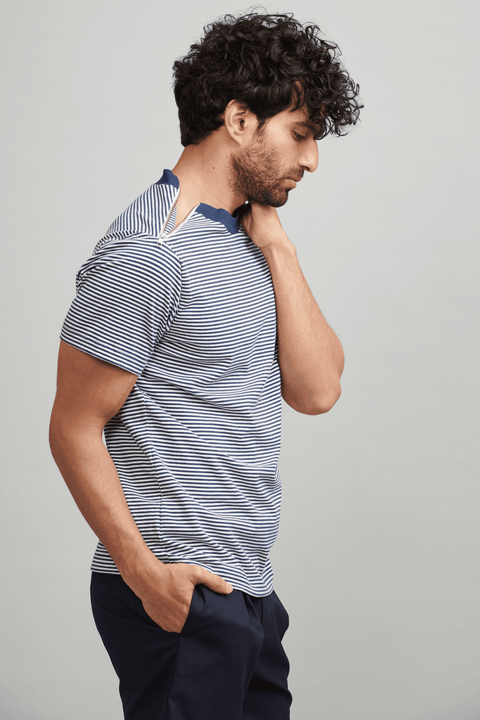 SHOULDER ZIP TEE - dash and dot dash and dot