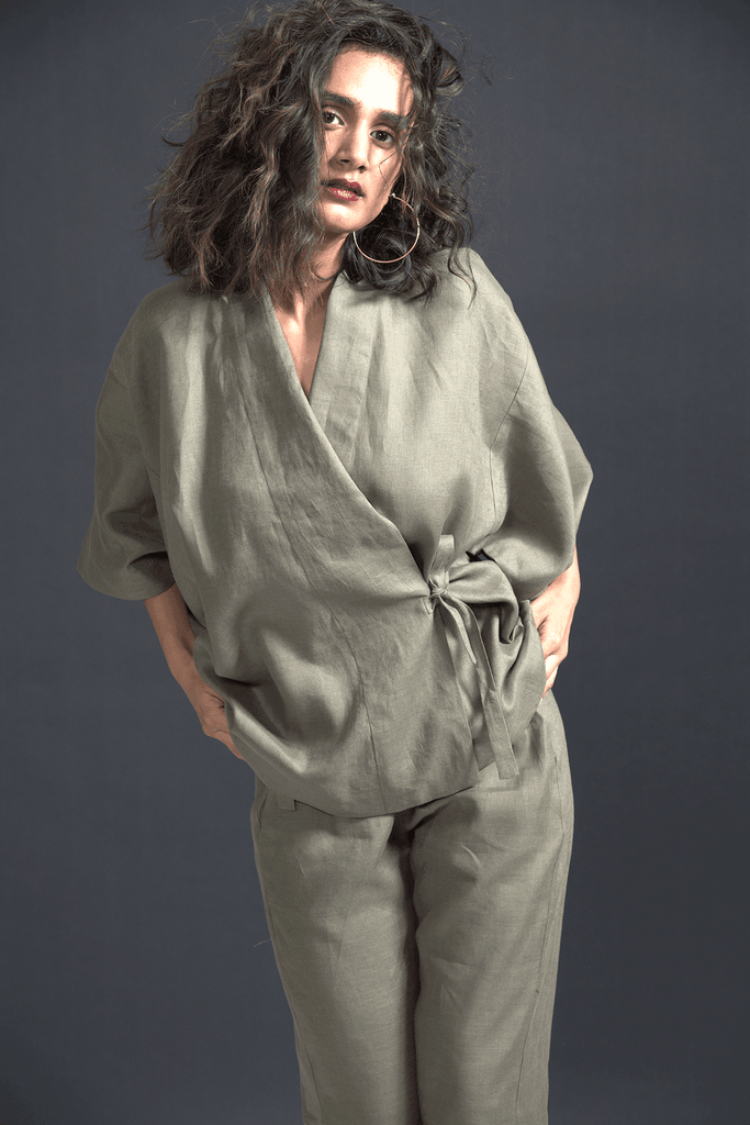 LINEN KIMONO - dash and dot dash and dot