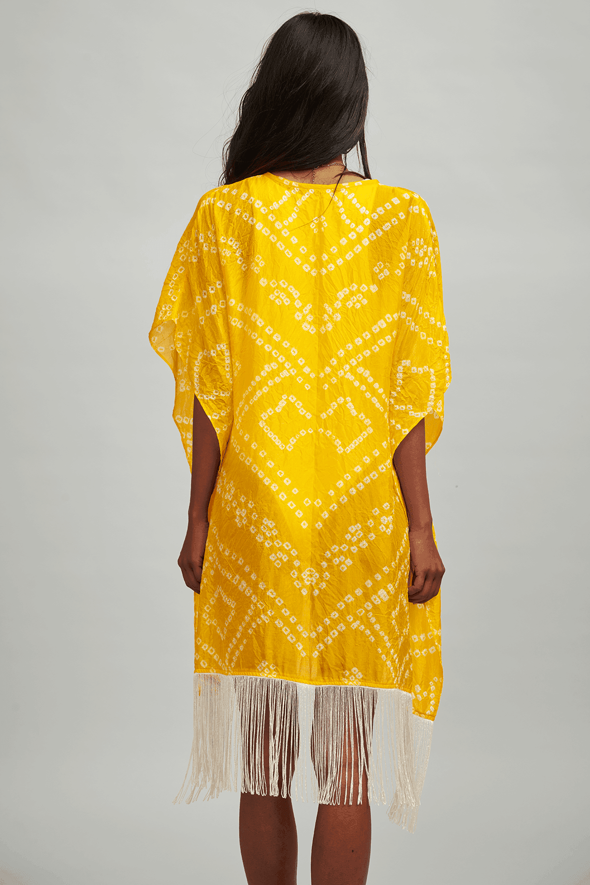 BANDHANI FRINGE KAFTAN TOP - dash and dot