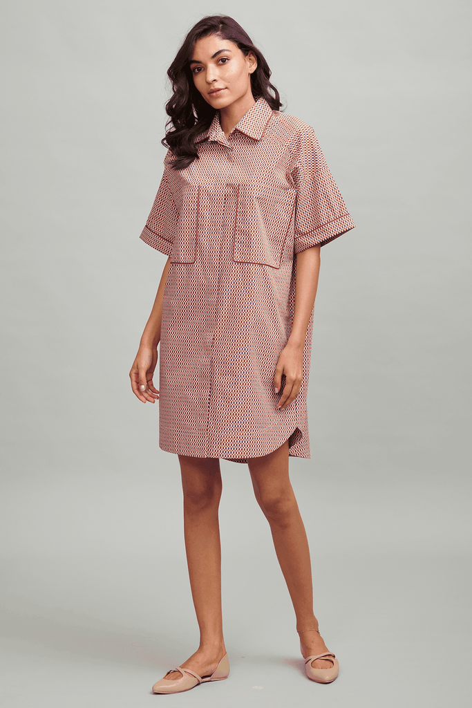DECO PATCH POCKET DRESS - dash and dot dash and dot