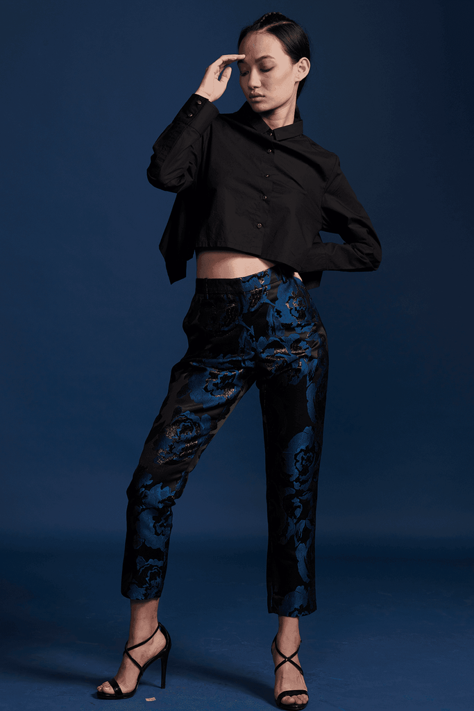 BACK TIE CROP SHIRT - dash and dot dash and dot