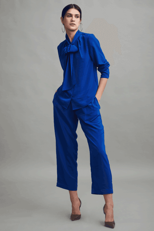 ROYAL BLUE TAPERED PANT - dash and dot