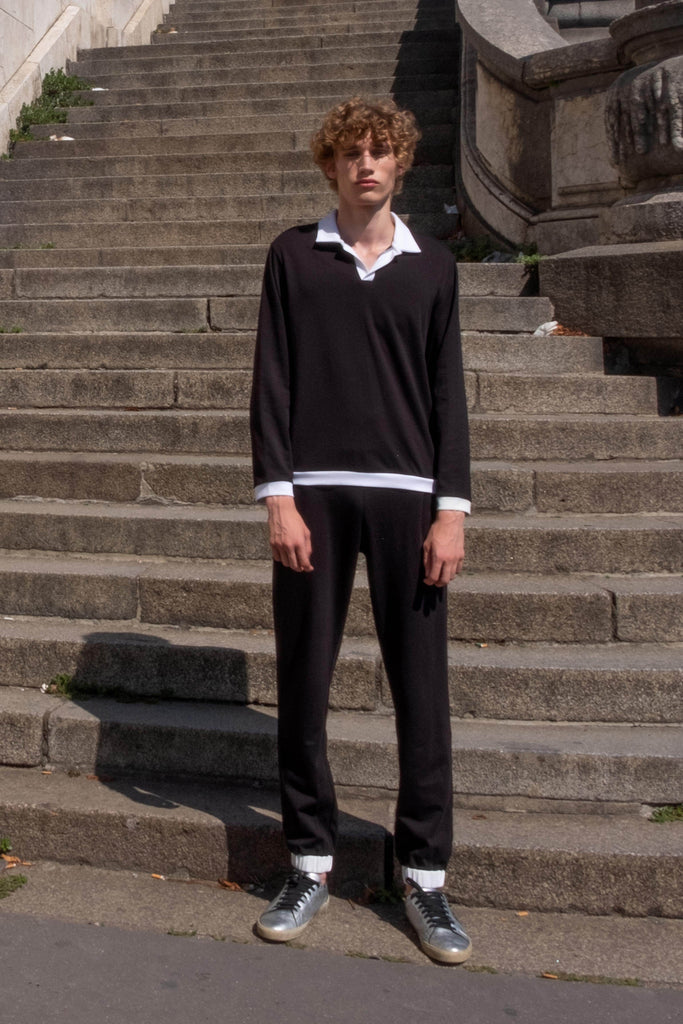 B&W FULL SLEEVE KNIT SET - dash and dot dash and dot