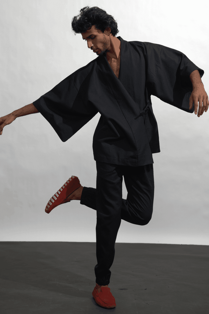 BLACK LINEN EVERYDAY JOGGER - dash and dot dash and dot