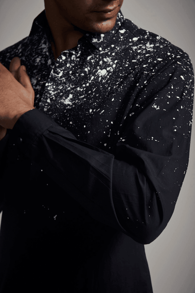 HAND PAINTED SHIRT - dash and dot dash and dot