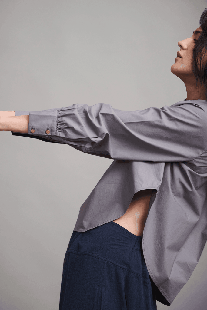 CURVED HEM SHIRT - dash and dot dash and dot