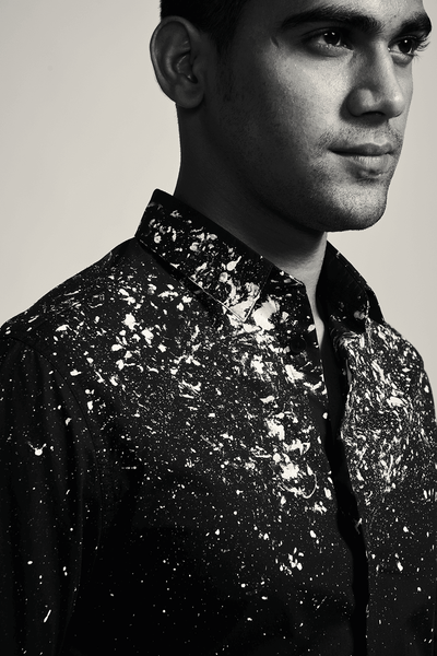 HAND PAINTED SHIRT - dash and dot