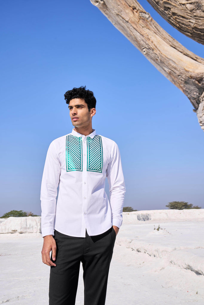 CHEVRON BIB SHIRT - dash and dot dash and dot