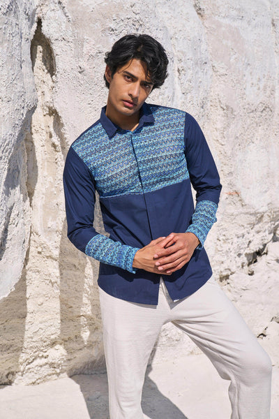 LACE BLOCK SHIRT - dash and dot