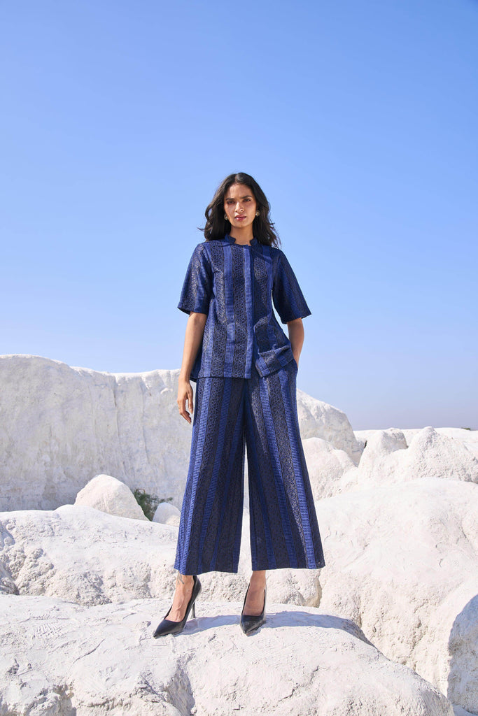 BLUE LACE SHIRT - dash and dot dash and dot