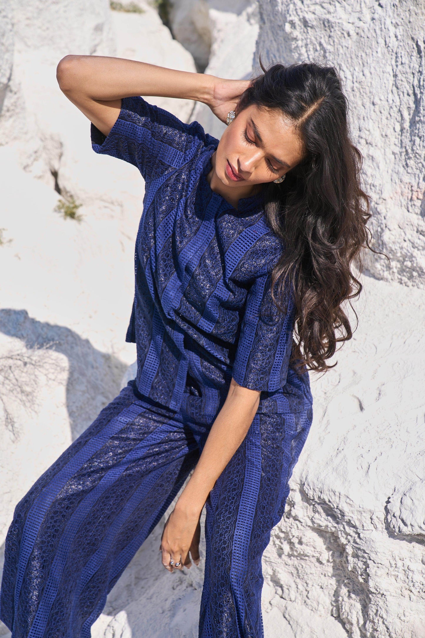 BLUE LACE SHIRT - dash and dot