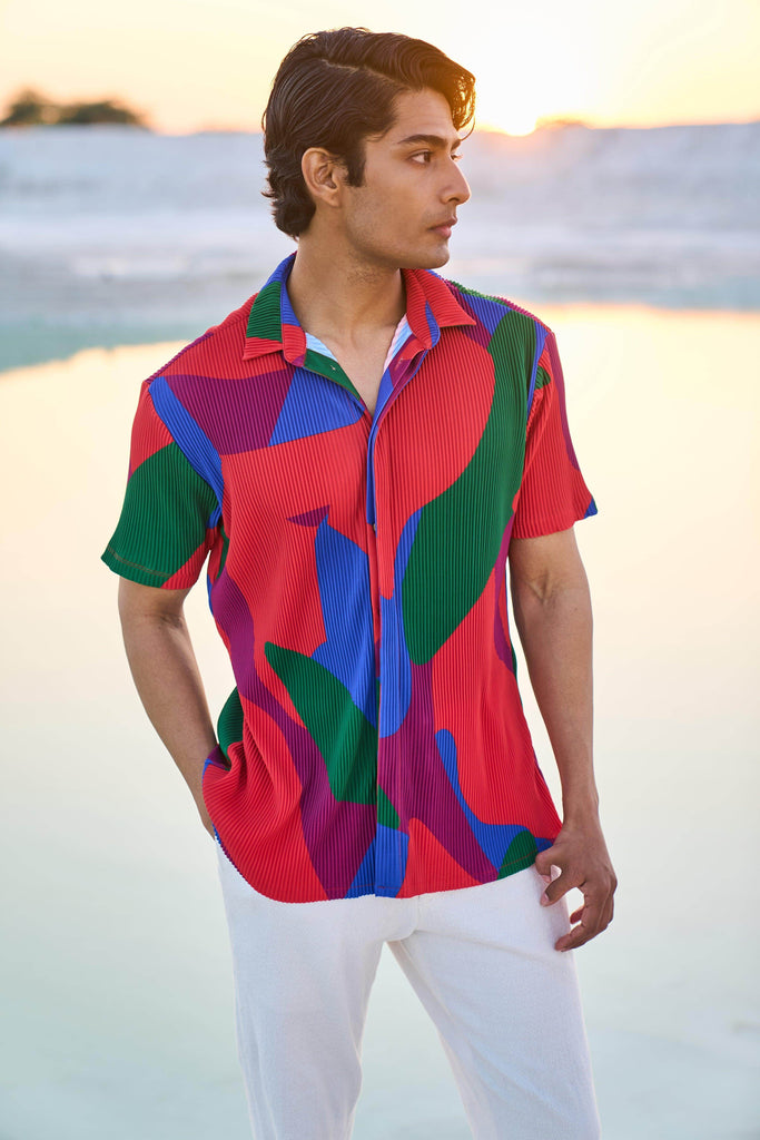 ABSTRACT PLEAT SHIRT - dash and dot dash and dot