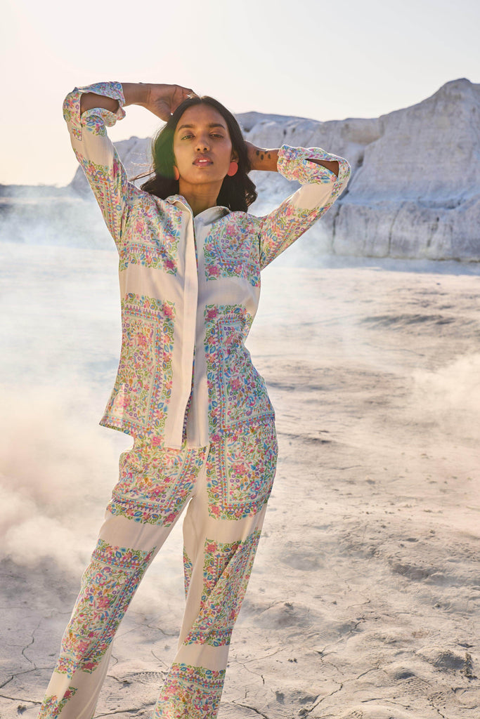 PASTEL SHAWL PRINT PANT - dash and dot dash and dot