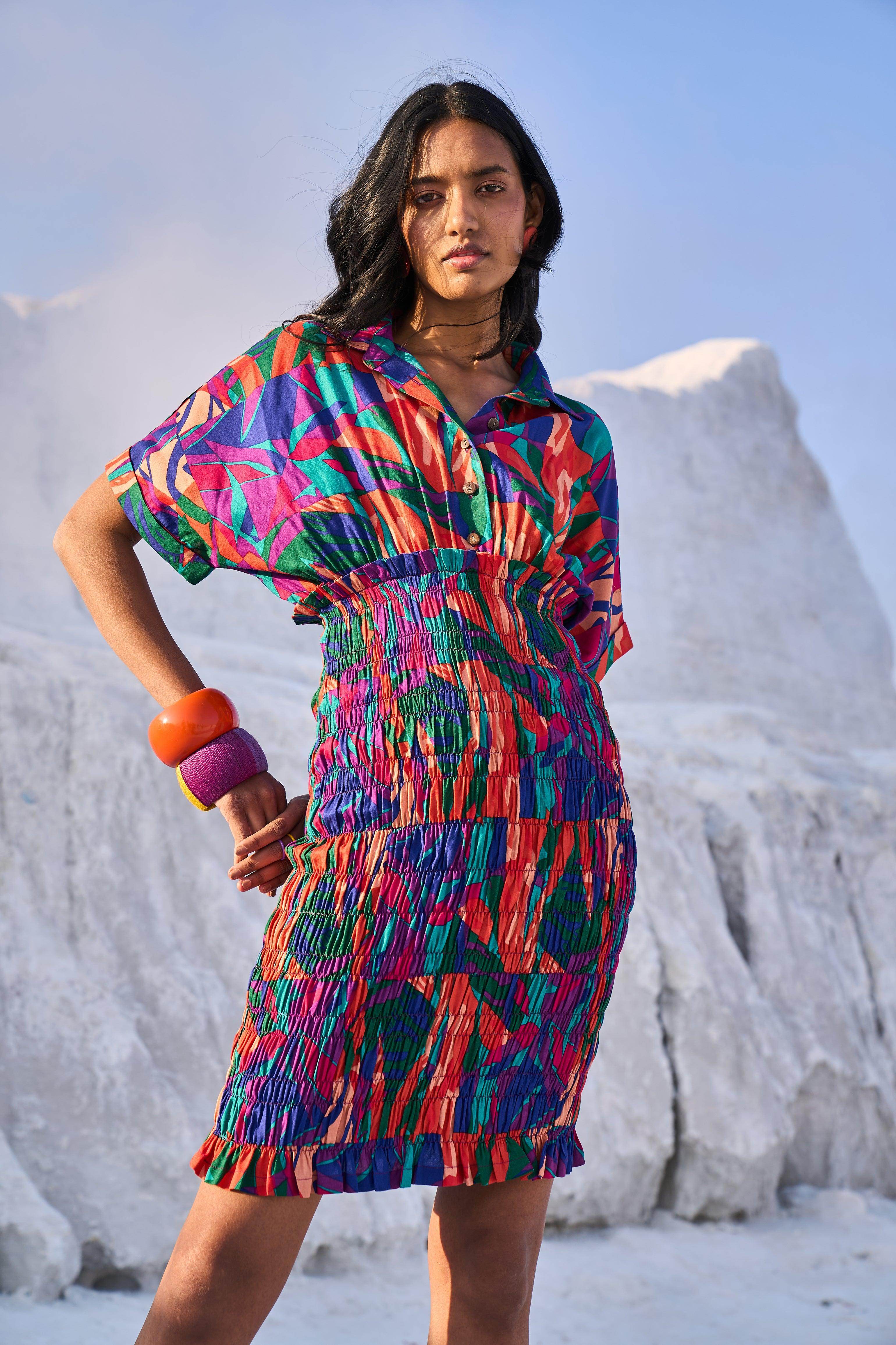 smock jersey dress midi smock dresses Jersey Midi Smock Dress with Pockets in Red