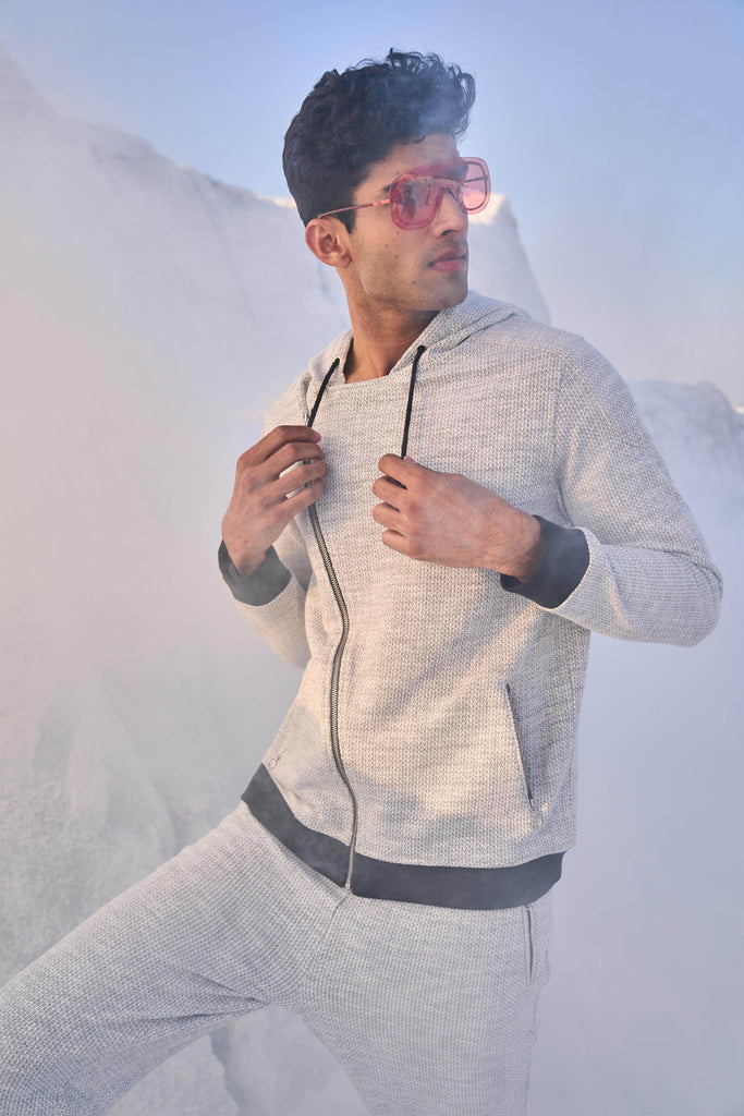 SLANT ZIP HOODIE - dash and dot dash and dot