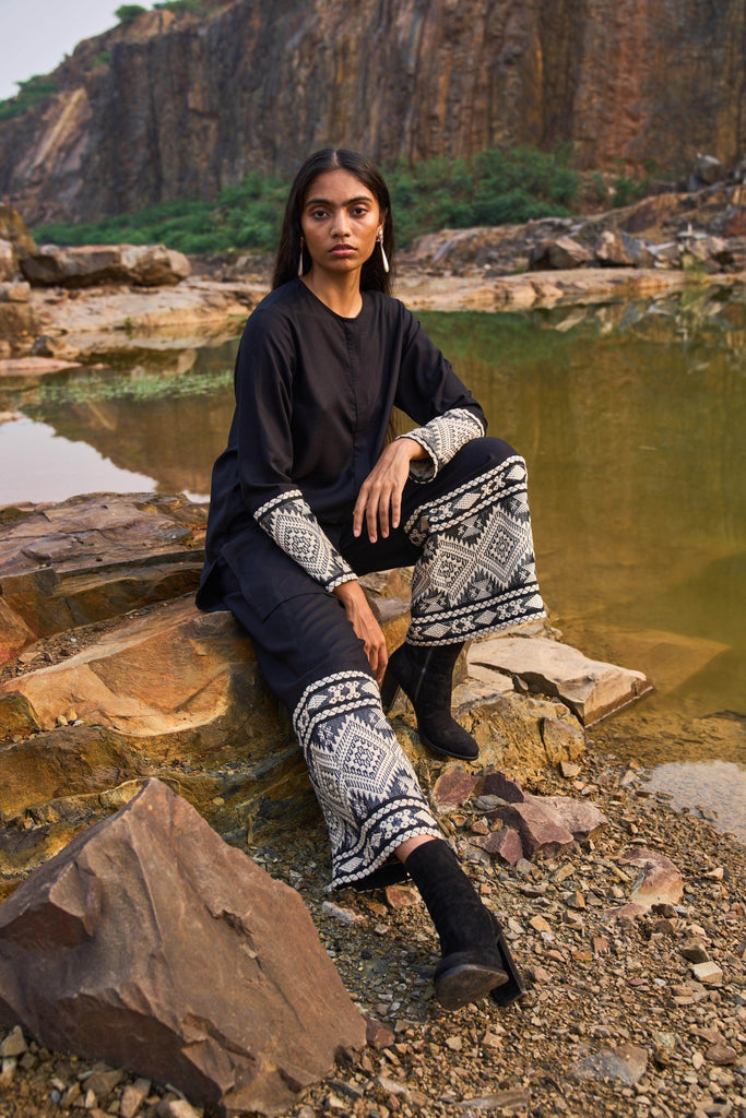 JACQUARD CUFF PANT - dash and dot dash and dot