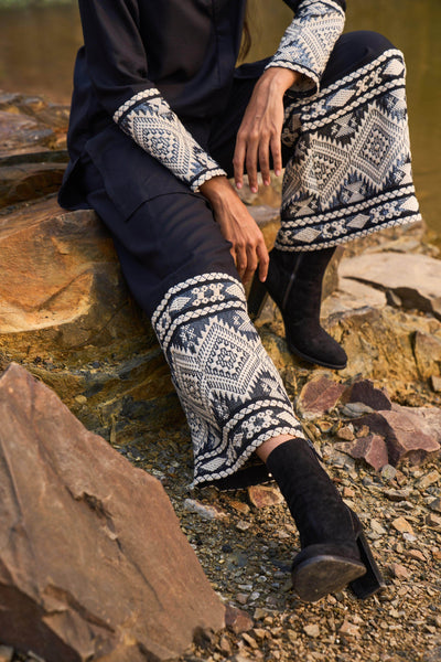 JACQUARD CUFF PANT - dash and dot