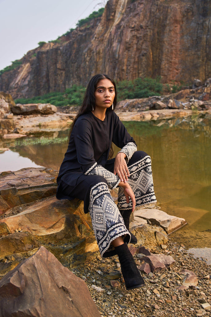 JACQUARD CUFF PANT - dash and dot dash and dot