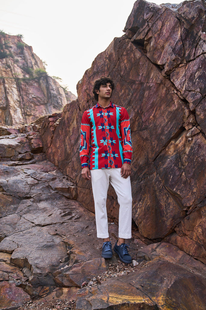 TRIBAL PRINTED SHIRT - dash and dot dash and dot