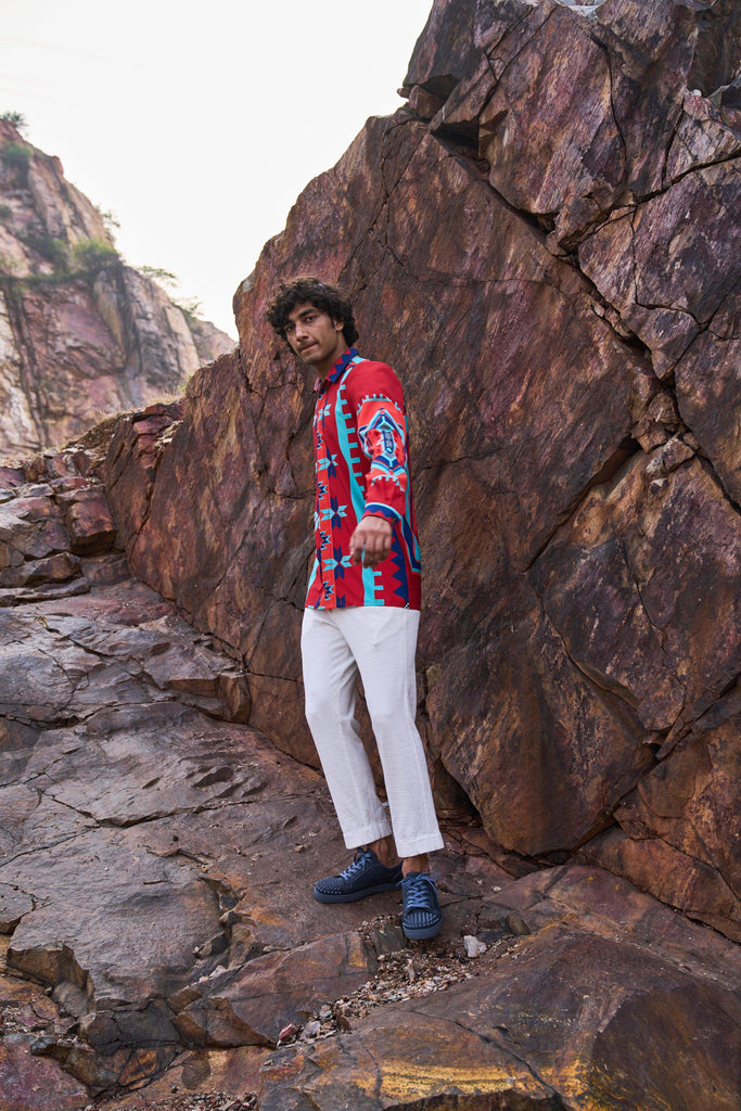 TRIBAL PRINTED SHIRT - dash and dot dash and dot