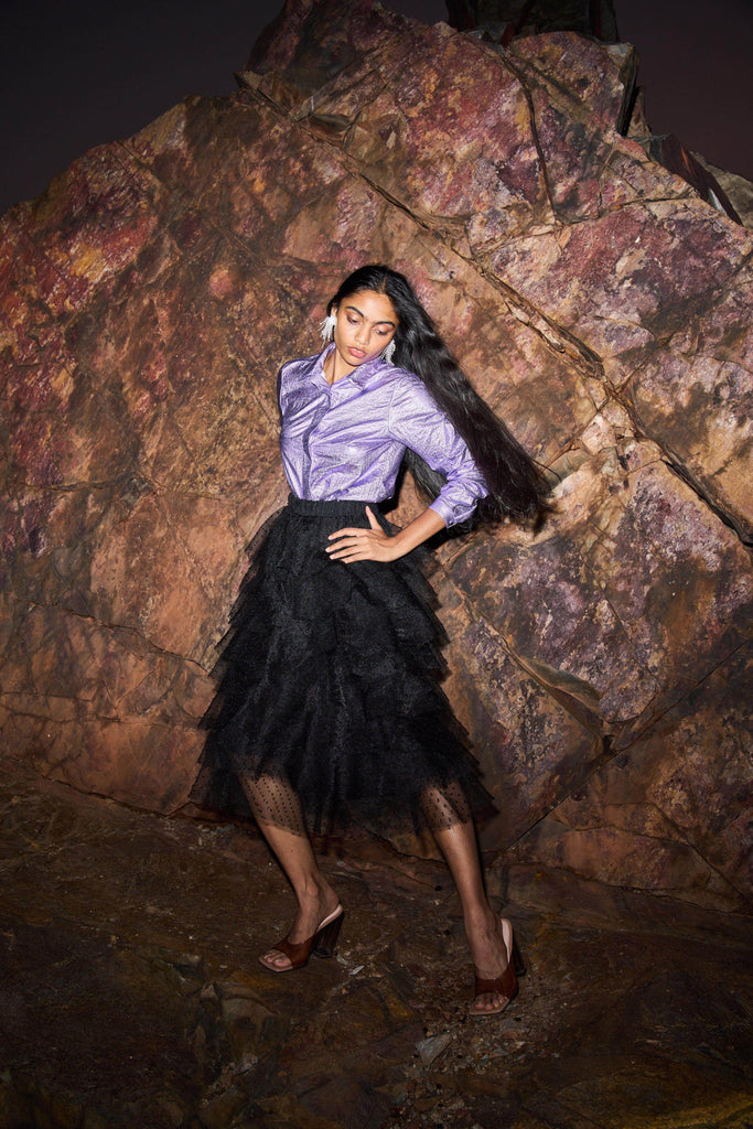 METALLIC SHIRT - dash and dot dash and dot