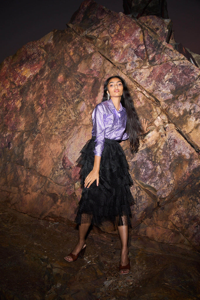 METALLIC SHIRT - dash and dot dash and dot