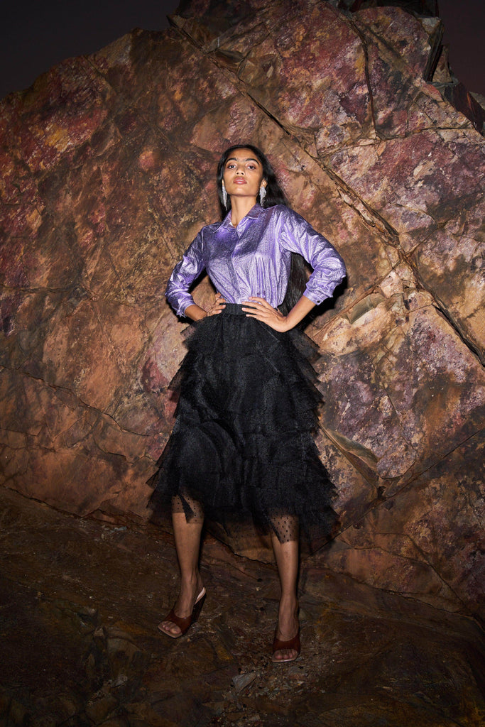 METALLIC SHIRT - dash and dot dash and dot