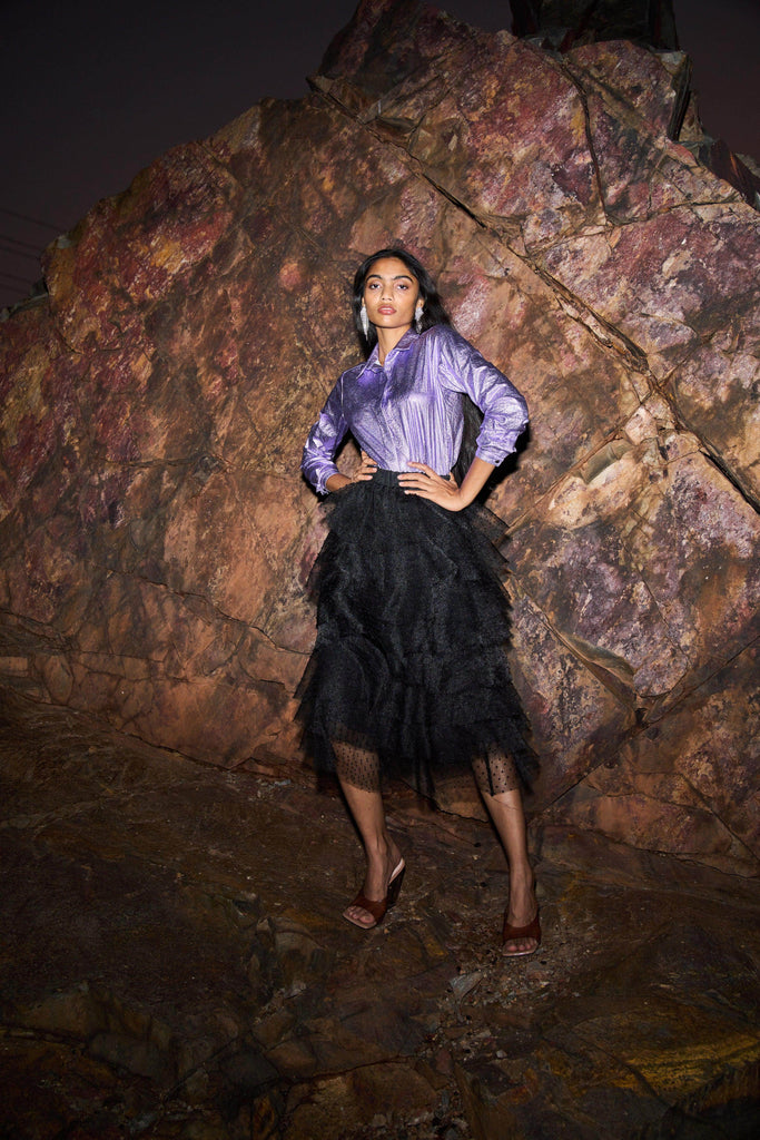 METALLIC SHIRT - dash and dot dash and dot