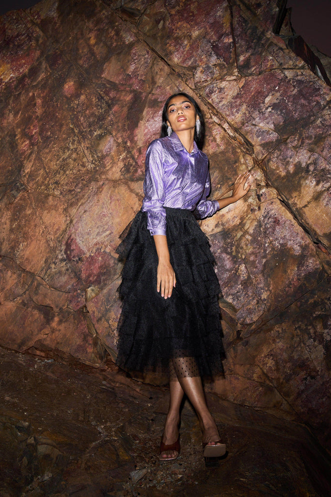 METALLIC SHIRT - dash and dot dash and dot